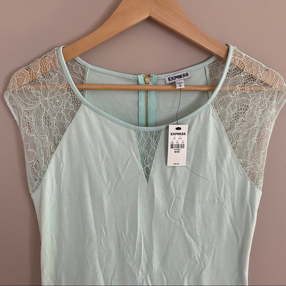NWT Express Lace Sleeve Top - Picture 2 of 3